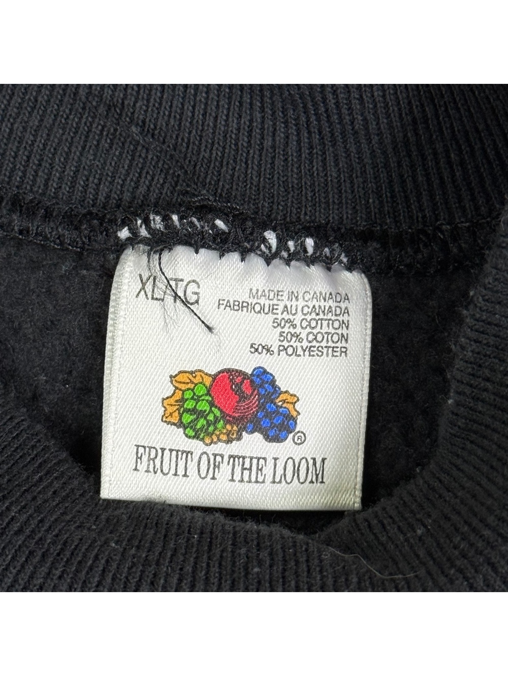 Black wolf graphic crewneck sweatshirt size XL - Picture 4 of 7